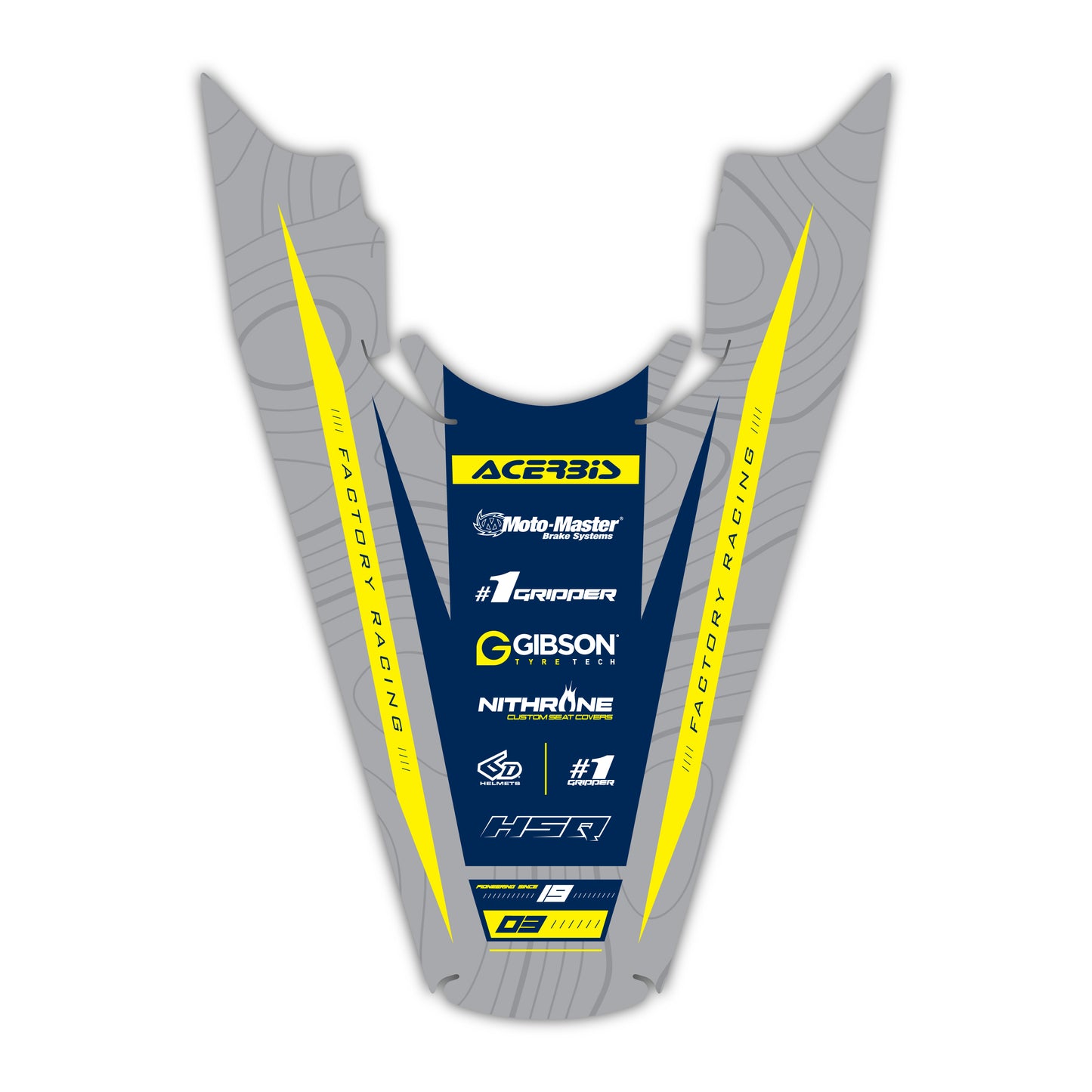 Rear Fender Graphics Kit - Fits Husqvarna TC 85, TC 125, FC 250, FC 350, FC 450, TE 300, FE 250, FE 350, FE 501