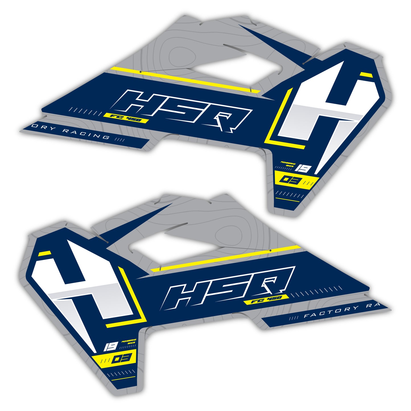 Radiator Shroud Graphics Kit - Fits Husqvarna TC 85, TC 125, FC 250, FC 350, FC 450, TE 300, FE 250, FE 350, FE 501