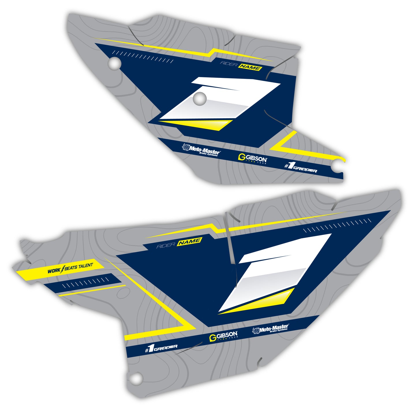 Side Number Plate Graphics Kit - Fits Husqvarna TC 85, TC 125, FC 250, FC 350, FC 450, TE 300, FE 250, FE 350, FE 501