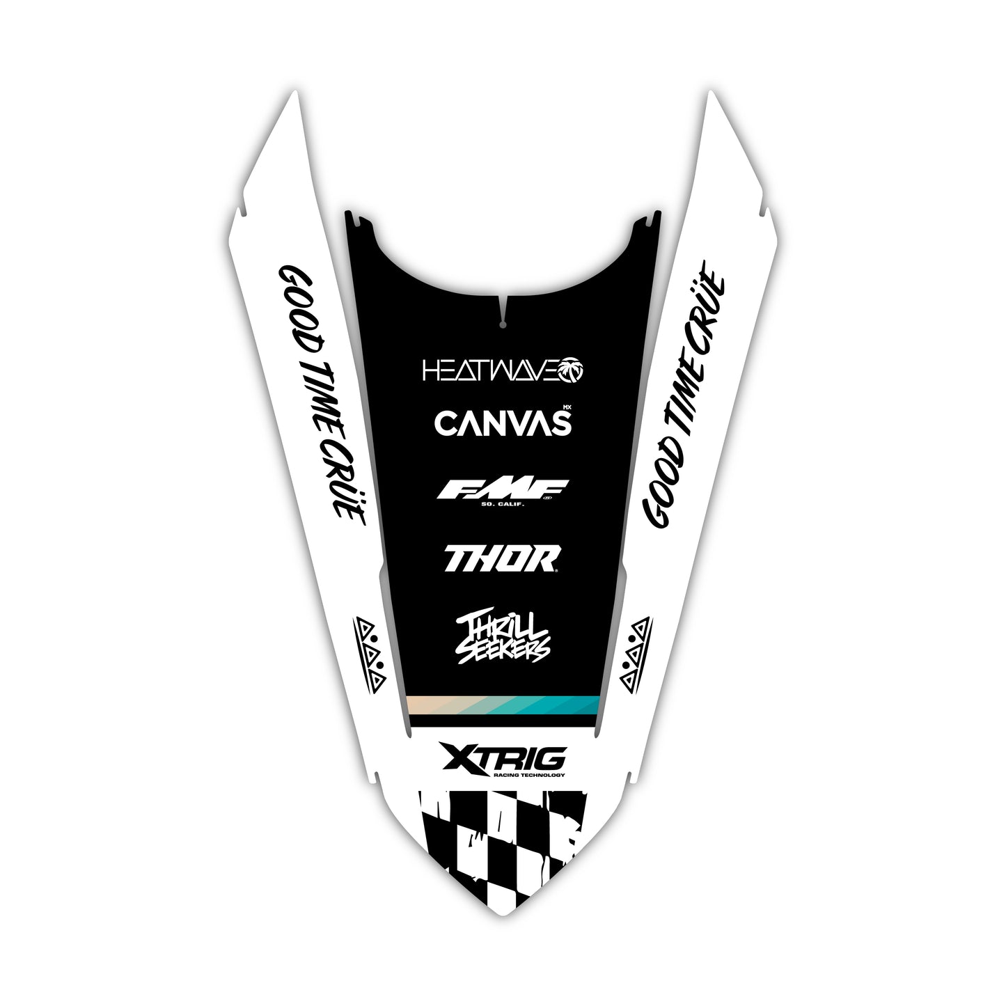 Rear Fender Graphics Kit - Fits KTM SX50, SX65, SX85, 125 SX, 250 SX-F, 350 SX-F, 450 SX-F, 250 EXC-F, 300 EXC, 500 EXC-F