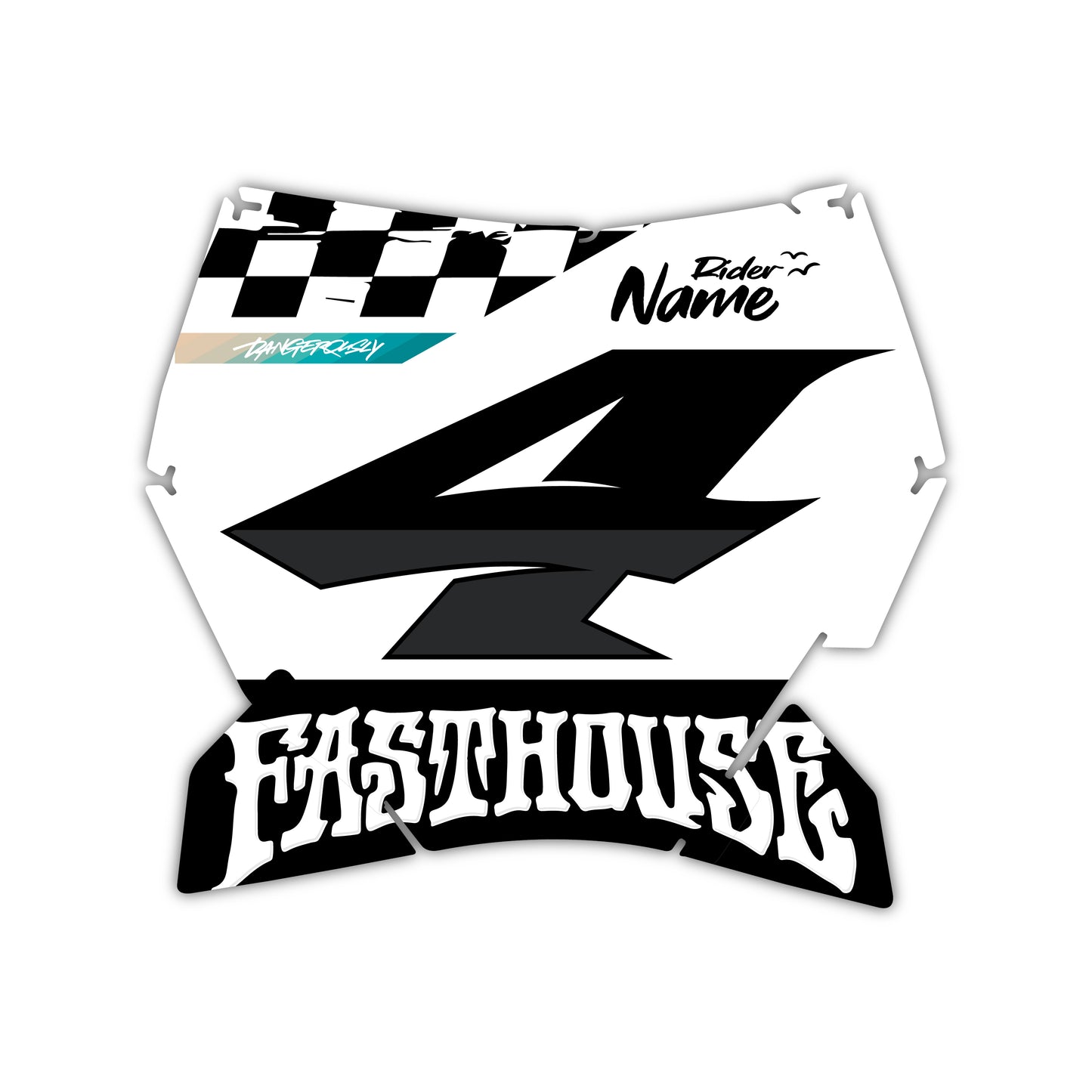 Front Number Plate Graphics Kit - Fits KTM SX50, SX65, SX85, 125 SX, 250 SX-F, 350 SX-F, 450 SX-F, 250 EXC-F, 300 EXC, 500 EXC-F