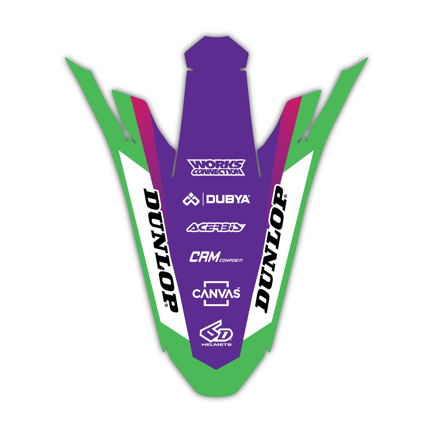 Rear Fender Graphics Kit - Fits Kawasaki KX65, KX85, KX250, KX250F, KX450F, KX450X