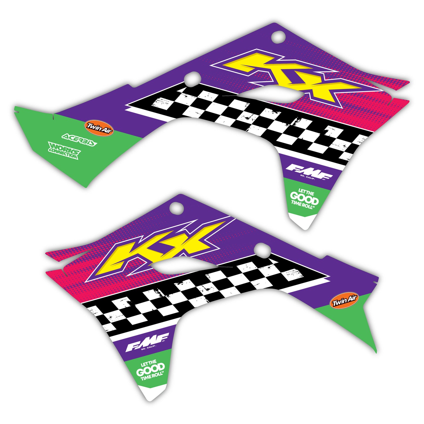 Radiator Shroud Graphics Kit - Fits Kawasaki KX65, KX85, KX250, KX250F, KX450F, KX450X