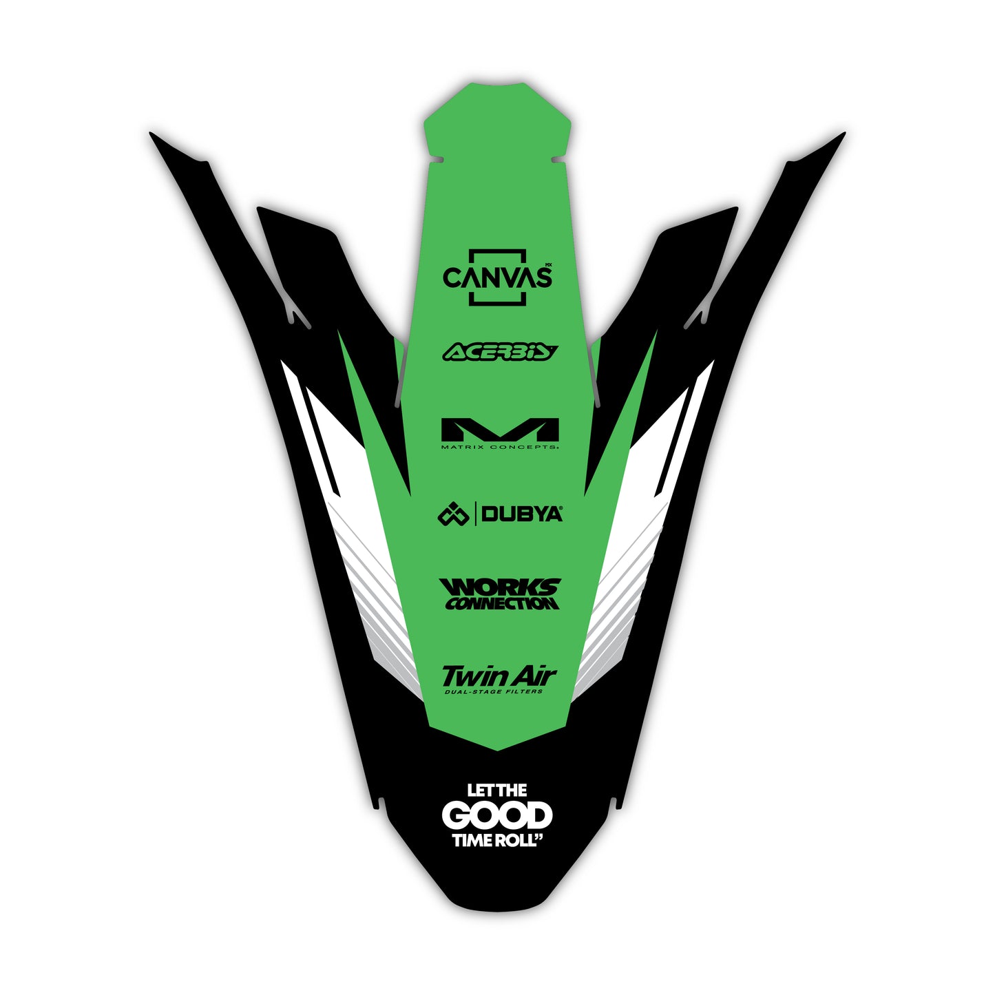 Rear Fender Graphics Kit - Fits Kawasaki KX65, KX85, KX250, KX250F, KX450F, KX450X