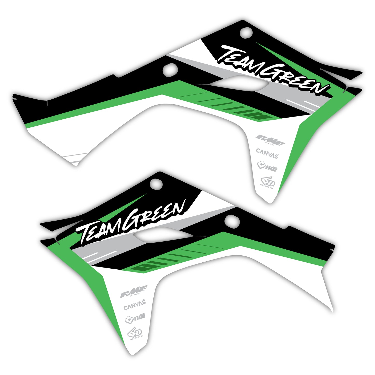 Radiator Shroud Graphics Kit - Fits Kawasaki KX65, KX85, KX250, KX250F, KX450F, KX450X