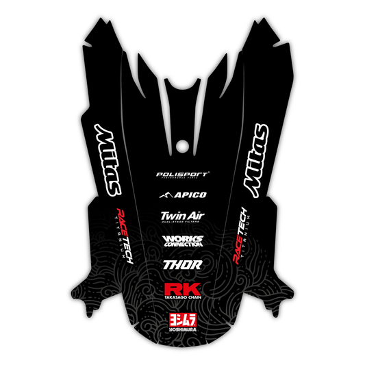 Rear Fender Mudguard Graphics Kit - Fits Suzuki DR-Z4S & SM 2025