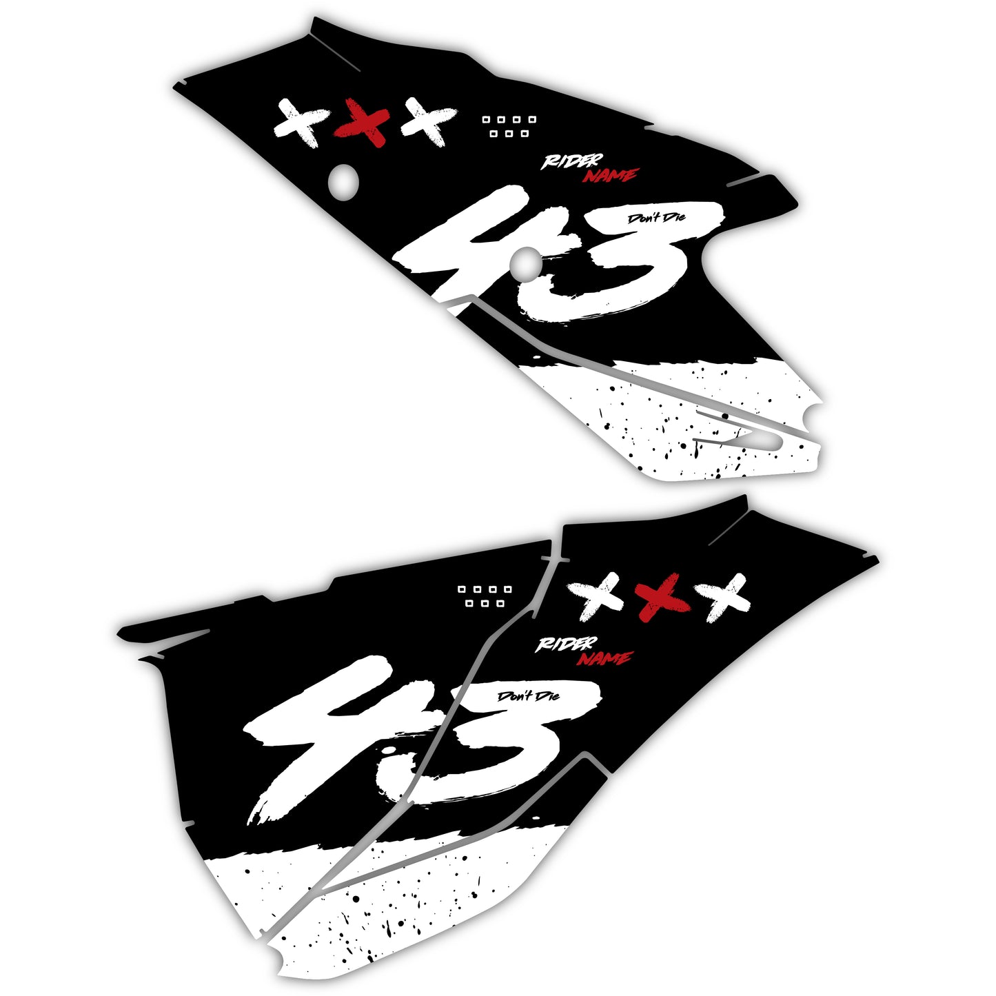 Side Number Plate Graphics Kit - Fits GasGas MC 85, MC 125, MC 250F, MC 450F, EX 250F, EX 300, EC 250, EC 300