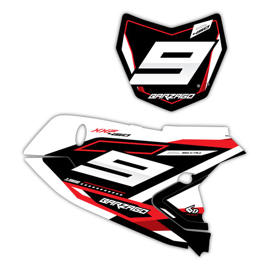 Front & Side Number Plate Graphics Kit - Fits Fantic XX125, XX250, XXF250, XXF450, XE125, XEF250, XEF450