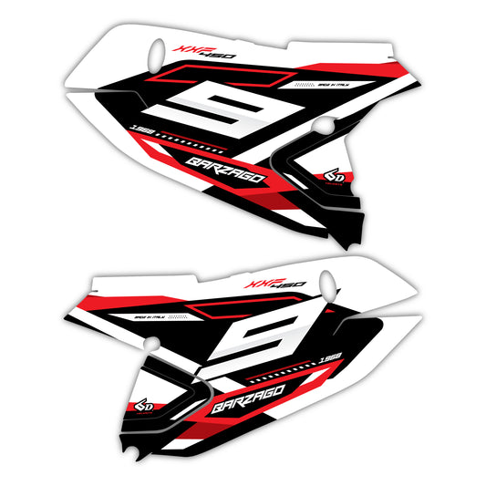 Side Number Plate Graphics Kit - Fits Fantic XX125, XX250, XXF250, XXF450, XE125, XEF250, XEF450