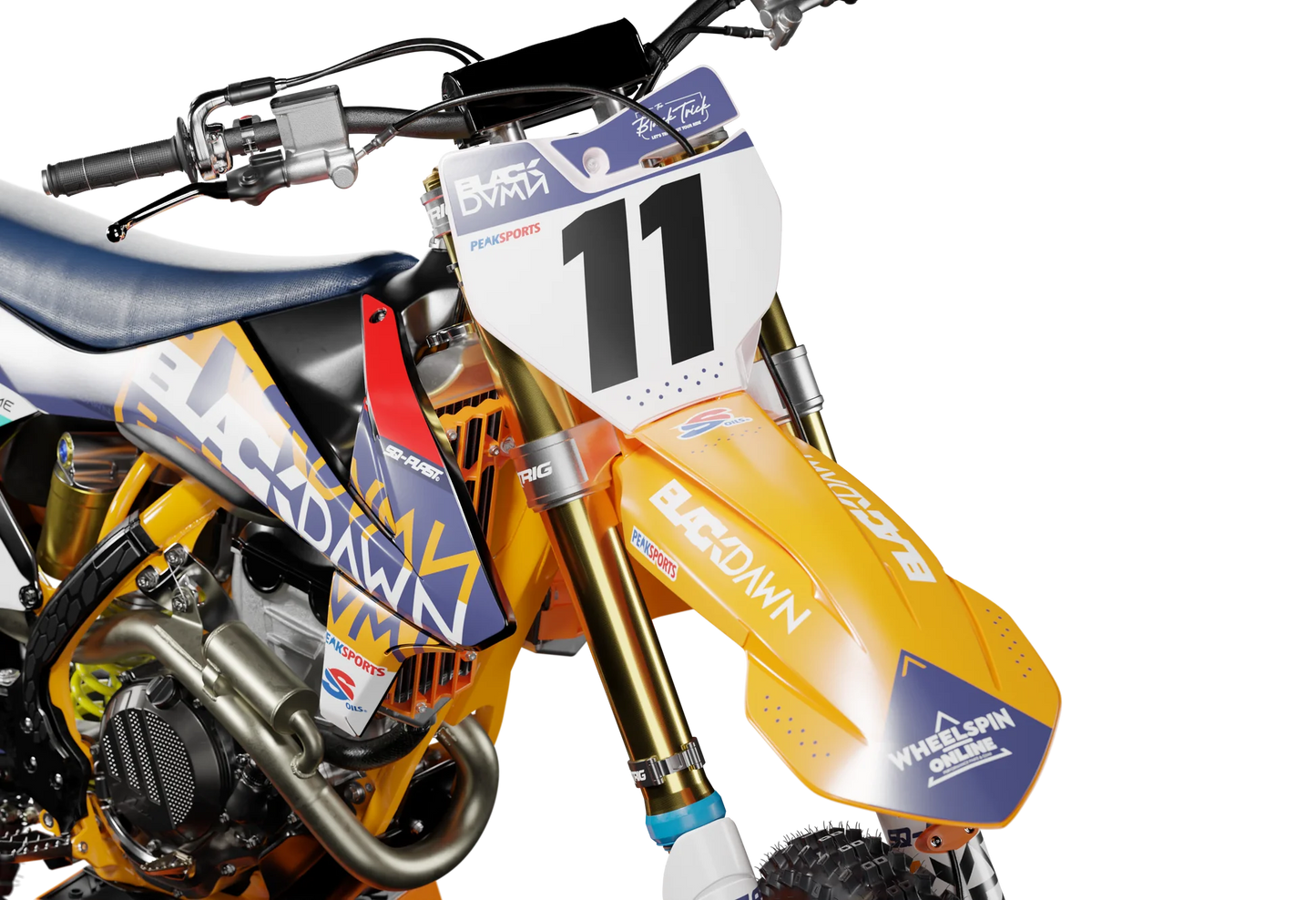 KTM Black Dawn Graphics Kit - SX50 SX65 SX85 SX SXF EXC XC EXCF Six Days 125+