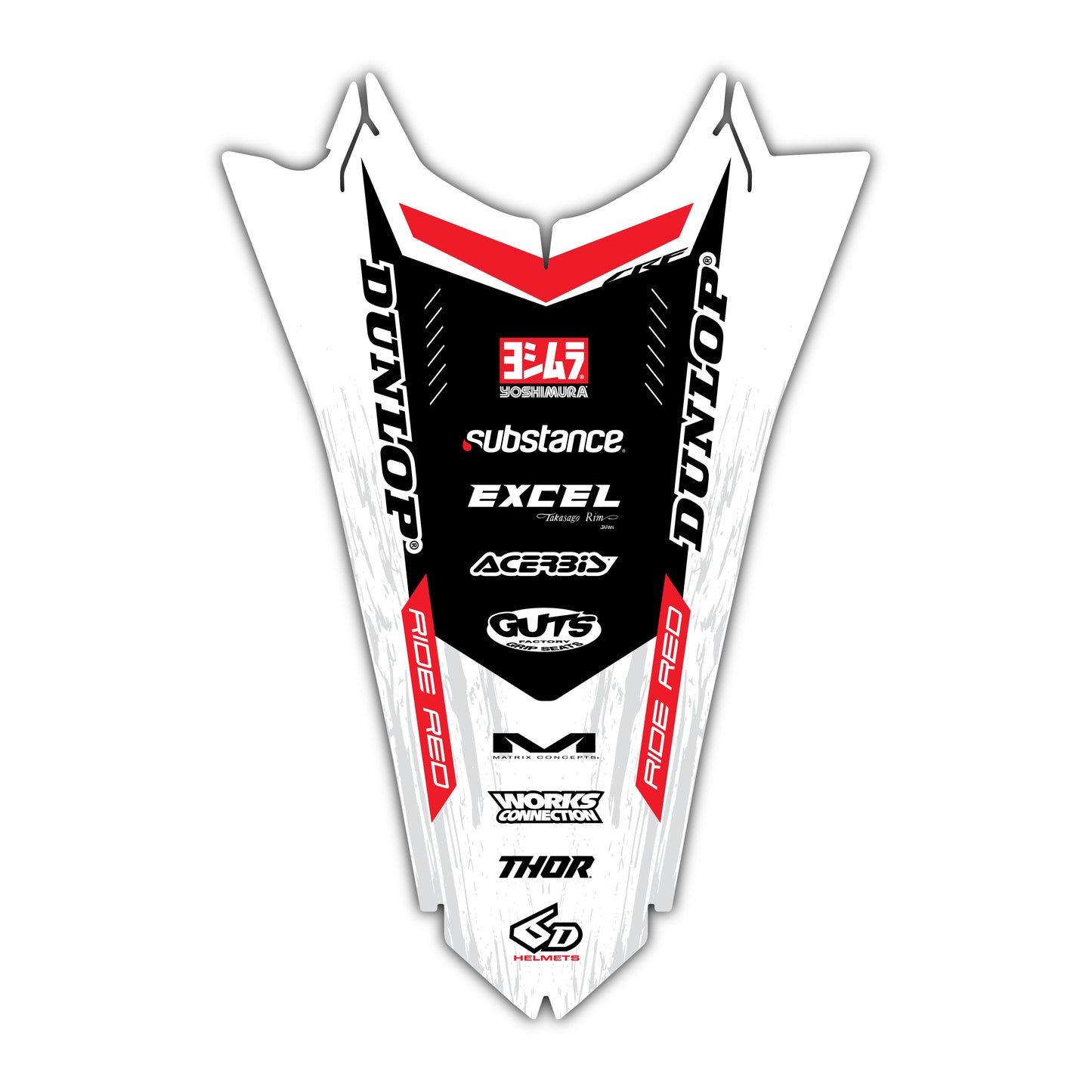 Rear Fender Graphics Kit - Fits Honda CRF250R, CRF450R, CRF450RX, CR125, CR250