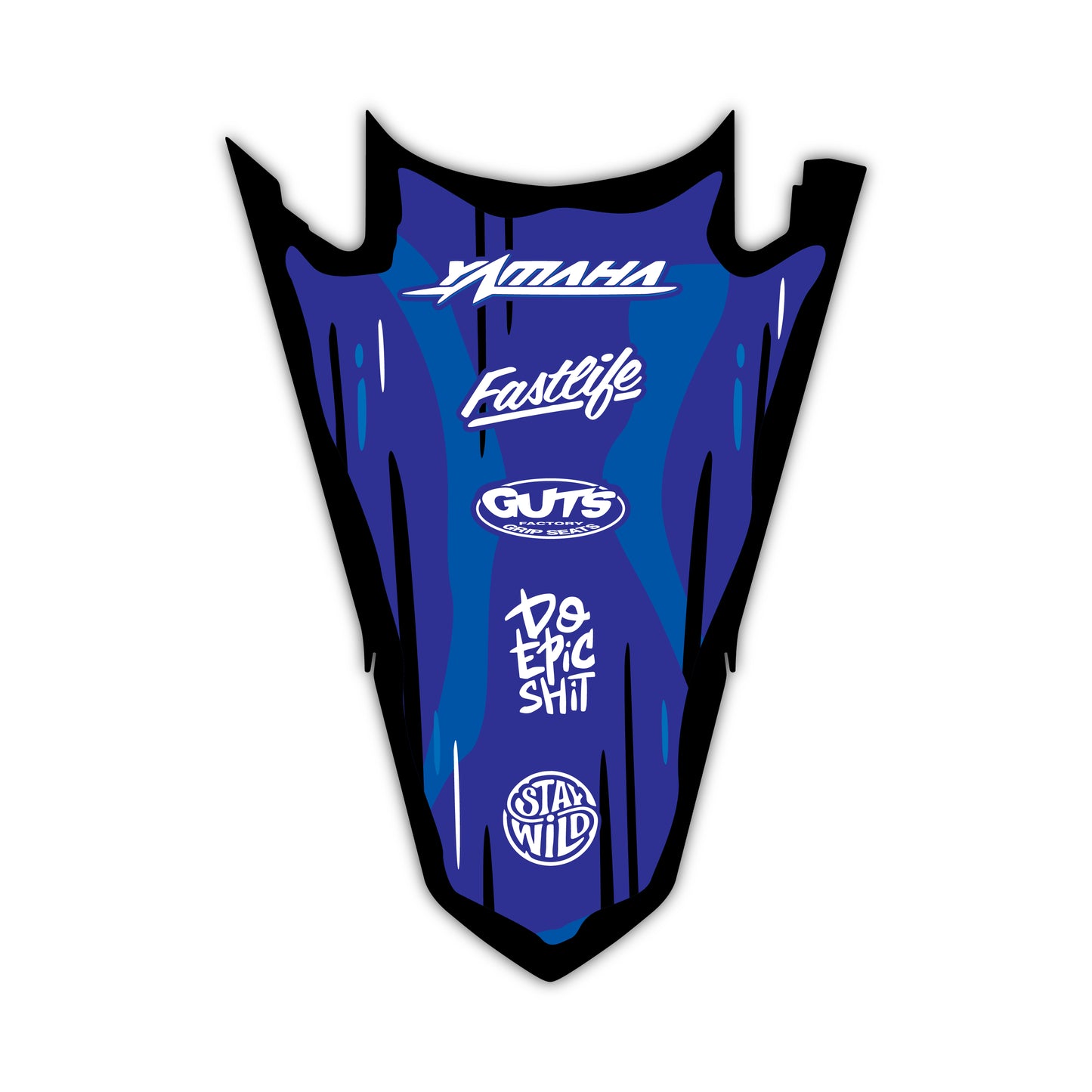 Rear Fender Graphics Kit - Fits Yamaha YZ125, YZ250, YZ250F, YZ450F, WR250F, WR450F