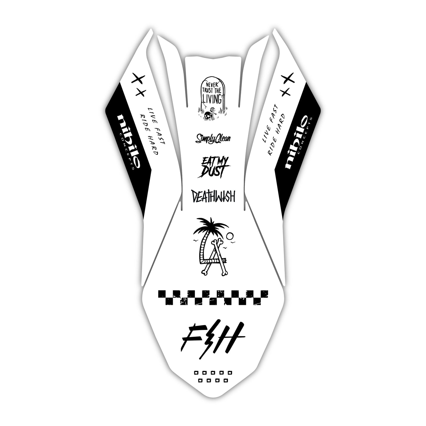 Front Fender Graphics Kit - Fits GasGas MC 85, MC 125, MC 250F, MC 450F, EX 250F, EX 300, EC 250, EC 300
