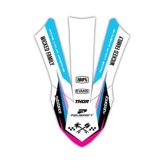 Front Fender Graphics Kit - Fits Yamaha YZ125, YZ250, YZ250F, YZ450F, WR250F, WR450F