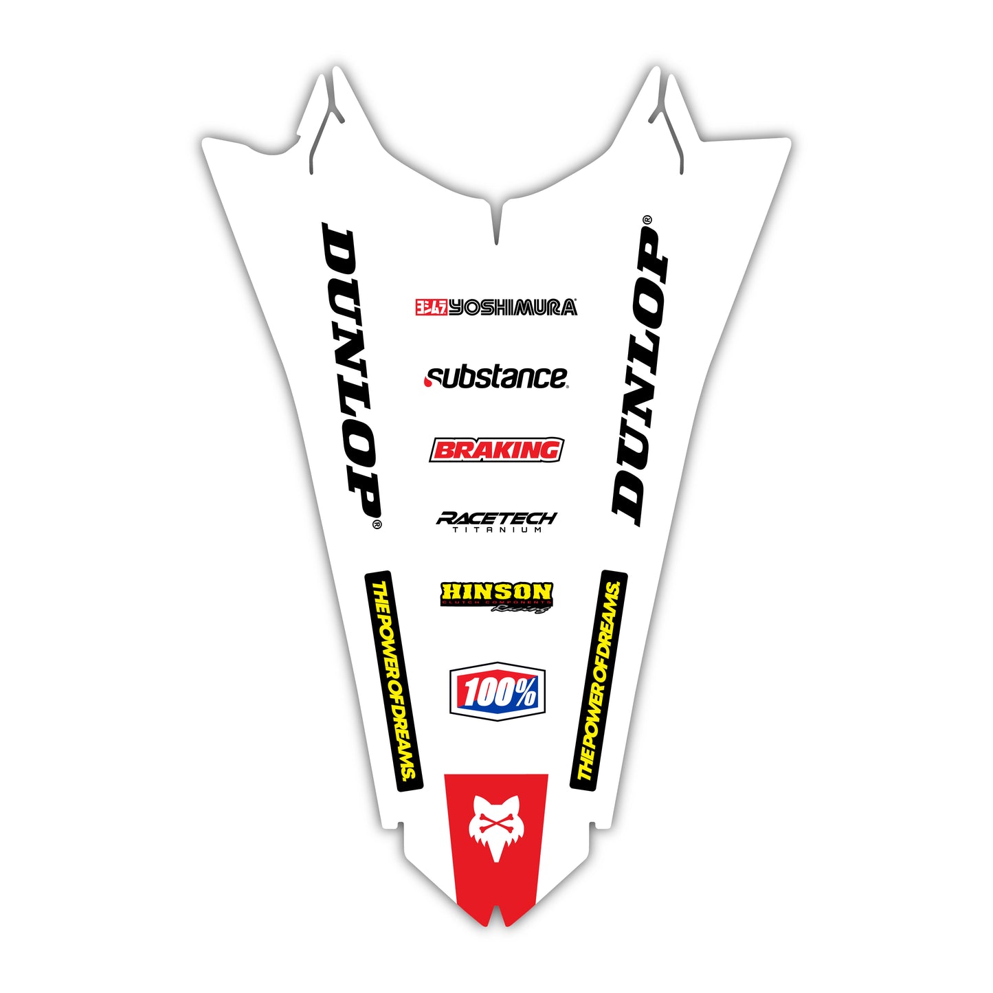 Rear Fender Graphics Kit - Fits Honda CRF250R, CRF450R, CRF450RX, CR125, CR250