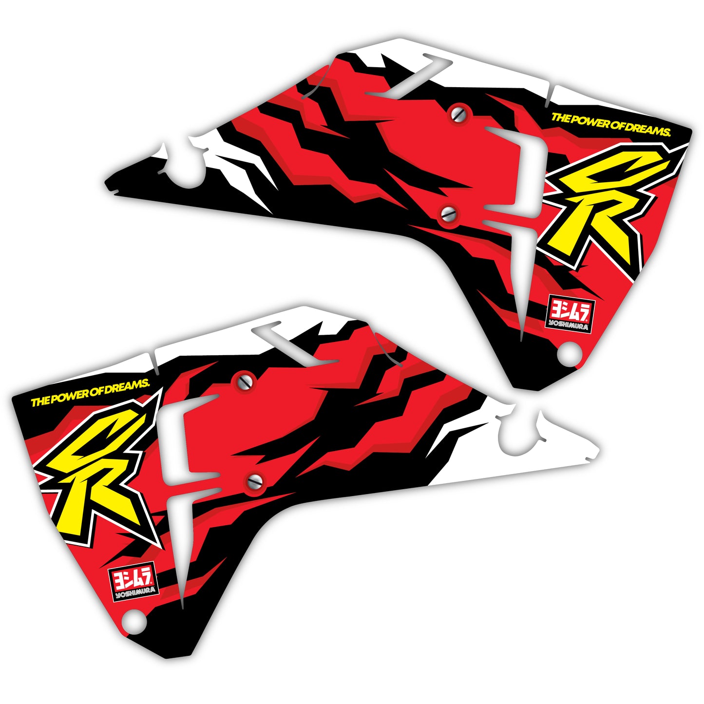 Radiator Shroud Graphics Kit - Fits Honda CRF250R, CRF450R, CRF450RX, CR125, CR250