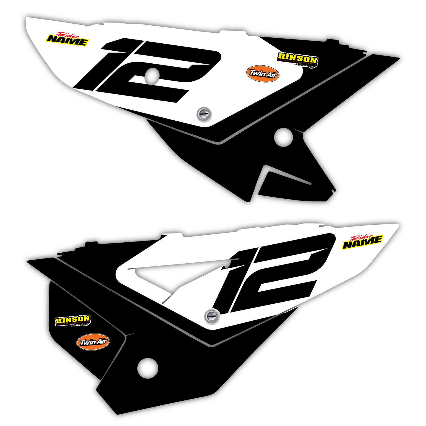 Side Number Plate Graphics Kit - Fits Honda CRF250R, CRF450R, CRF450RX, CR125, CR250
