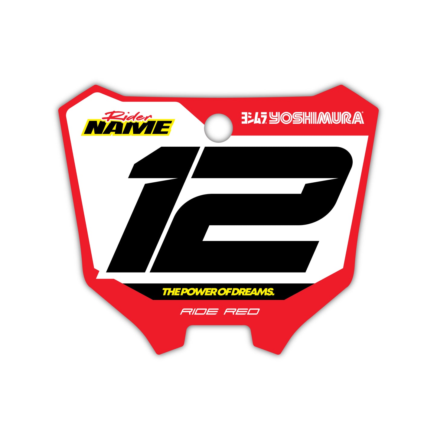 Front Number Plate Graphics Kit - Fits Honda CRF250R, CRF450R, CRF450RX, CR125, CR250