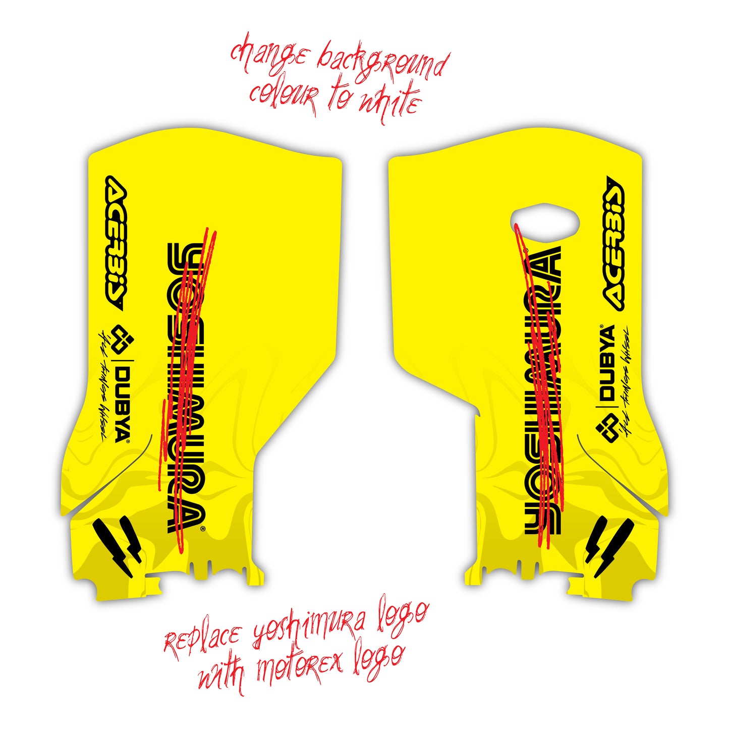 Customised Lower Fork Guards Graphics
