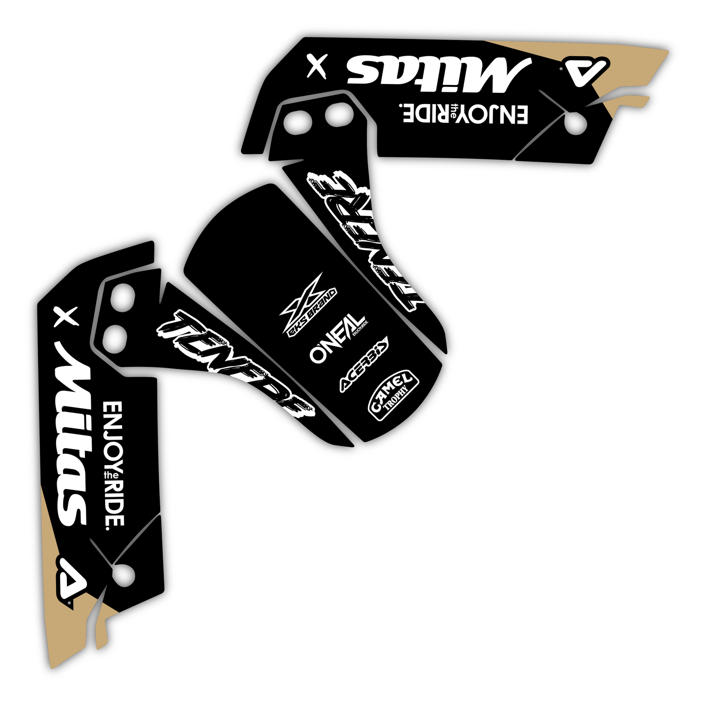 Lower Fork Guard & Front Fender Mudguard Graphics Kit - Fits Yamaha Tenere 700 2019-2024