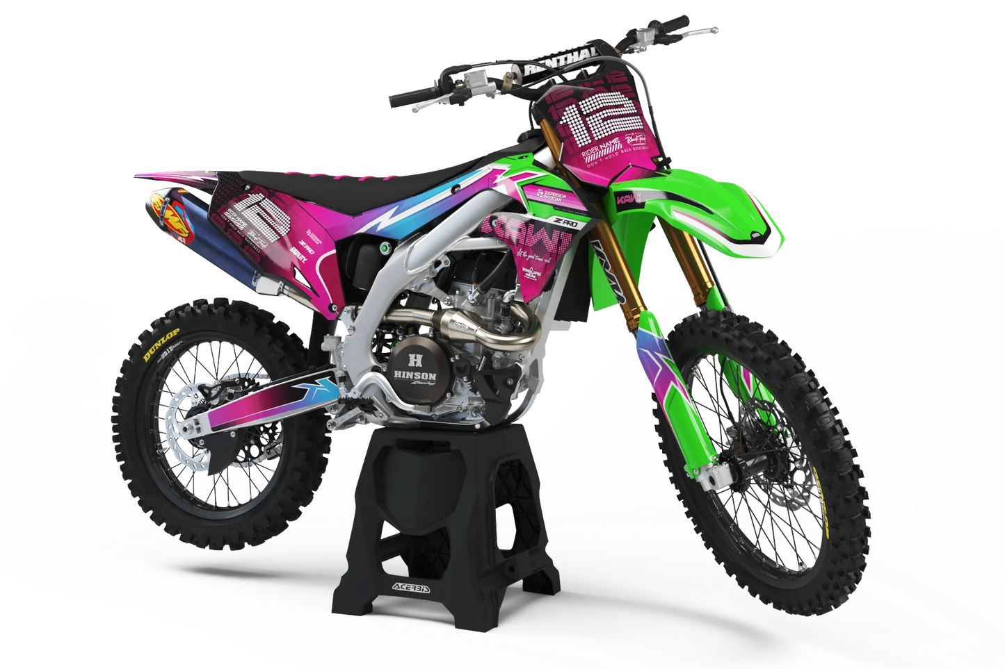Kawasaki Disco Graphics Kit - KX65 KX85 KLX110 KX125 KX250 KX250F KX450F