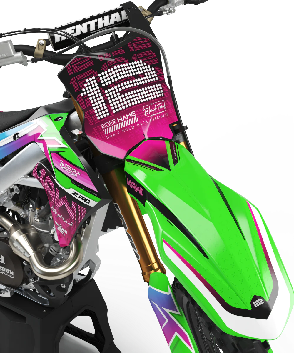 Kawasaki Disco Graphics Kit - KX65 KX85 KLX110 KX125 KX250 KX250F KX450F