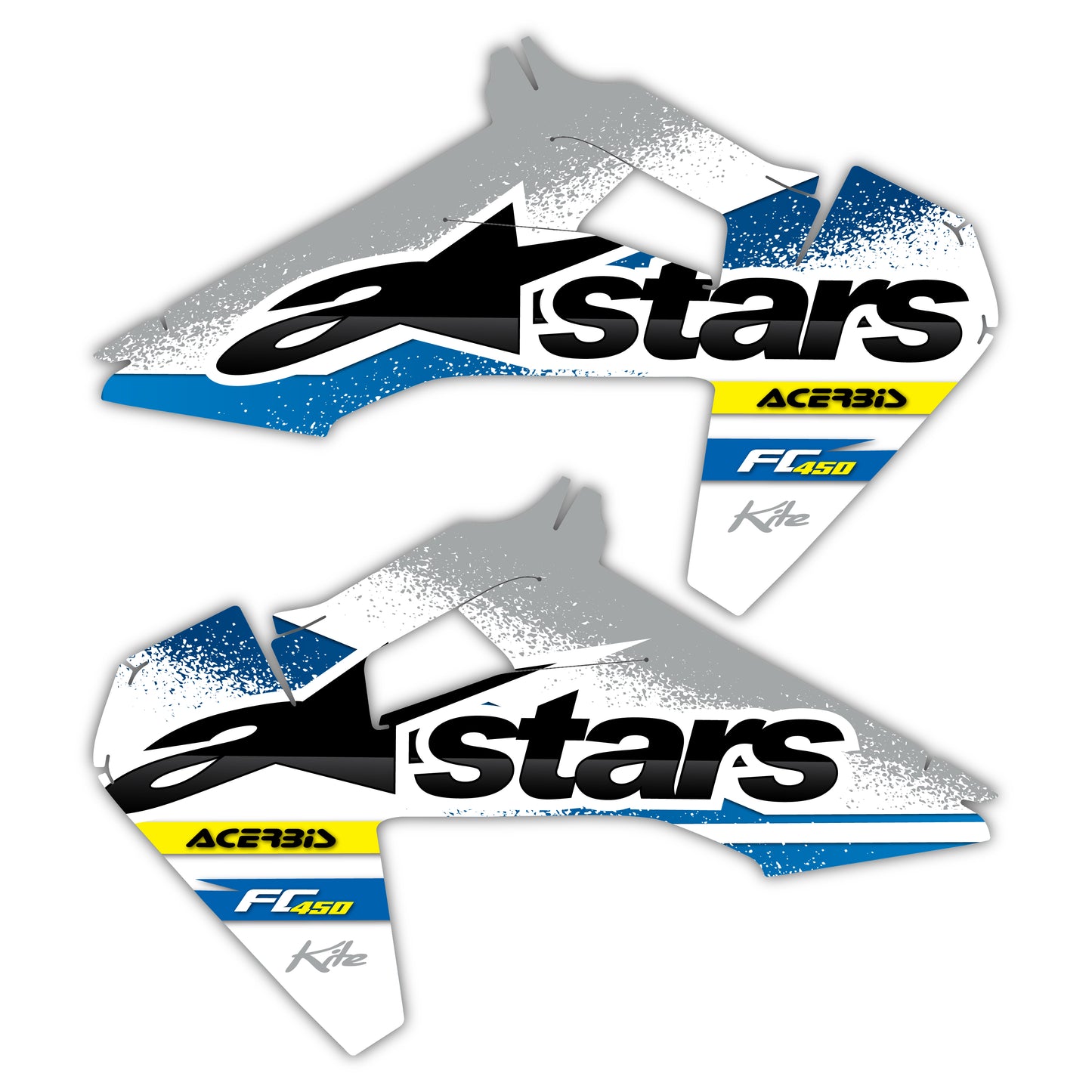 Radiator Shroud Graphics Kit - Fits Husqvarna TC 85, TC 125, FC 250, FC 350, FC 450, TE 300, FE 250, FE 350, FE 501