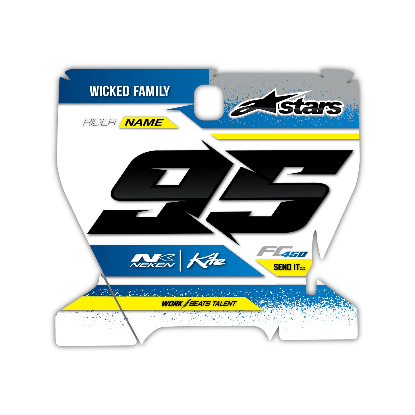 Front Number Plate Graphics Kit - Fits Husqvarna TC 85, TC 125, FC 250, FC 350, FC 450, TE 300, FE 250, FE 350, FE 501