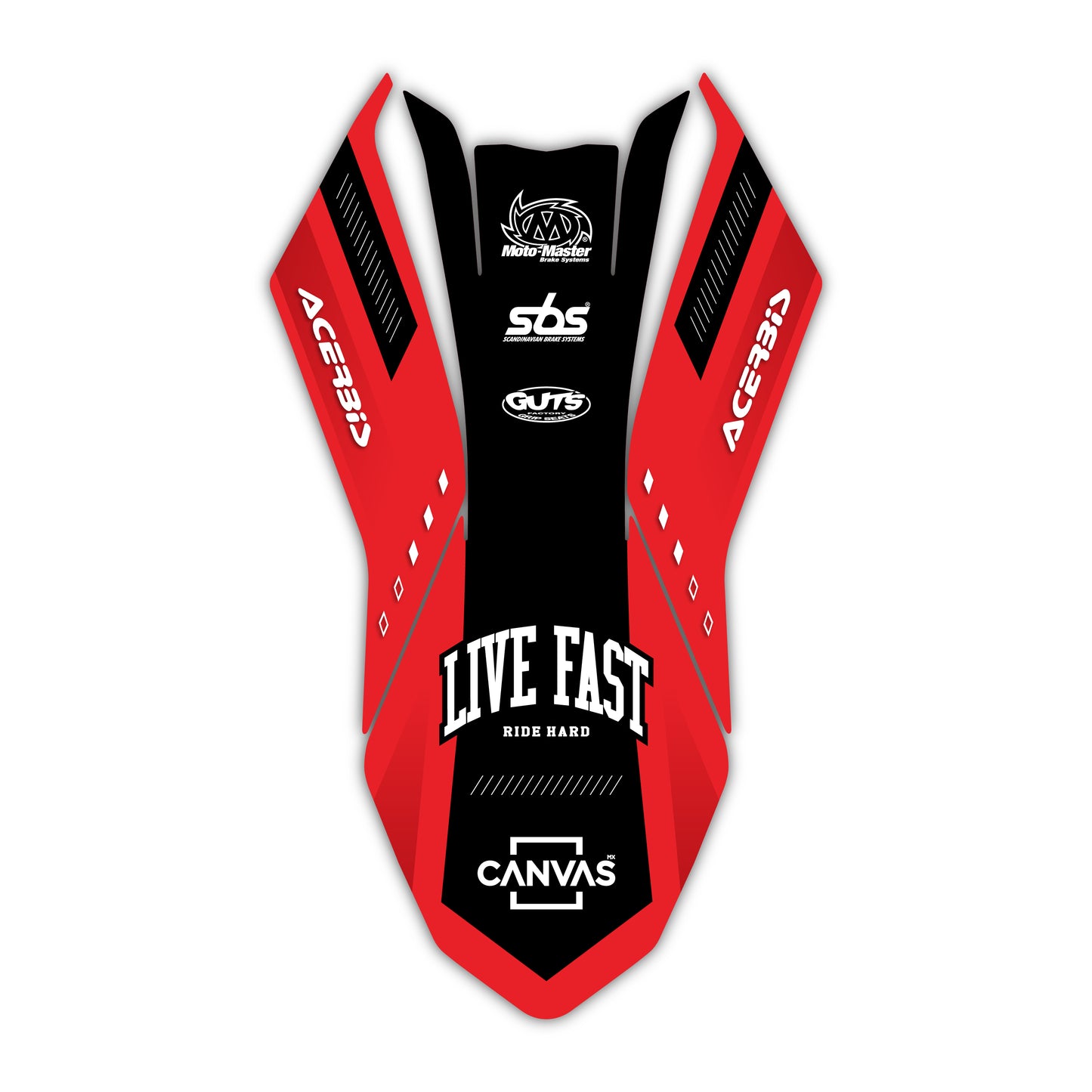 Front Fender Graphics Kit - Fits GasGas MC 85, MC 125, MC 250F, MC 450F, EX 250F, EX 300, EC 250, EC 300