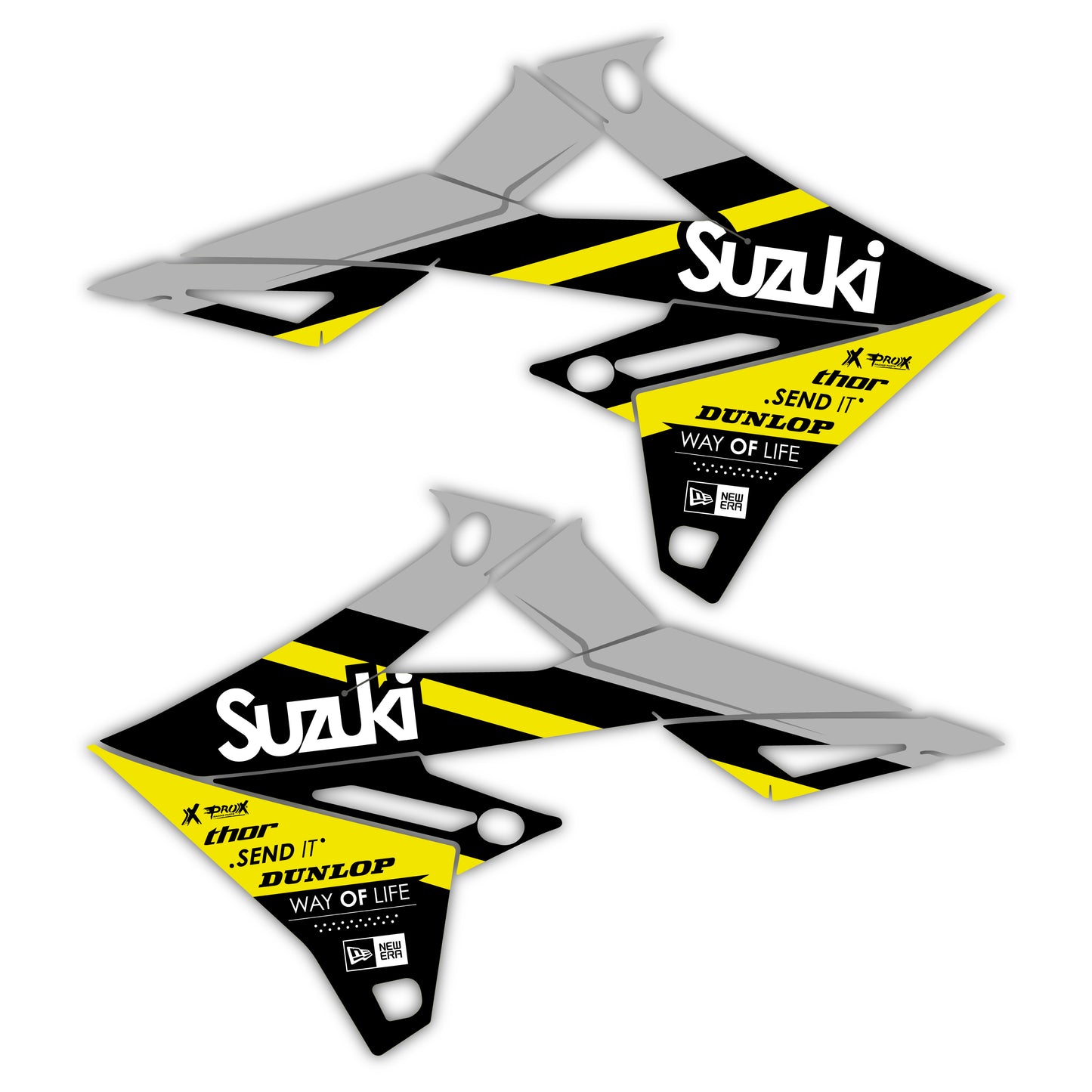 Radiator Shroud Graphics Kit - Fits Suzuki RM85, RM125, RM250, RM-Z250, RM-Z450