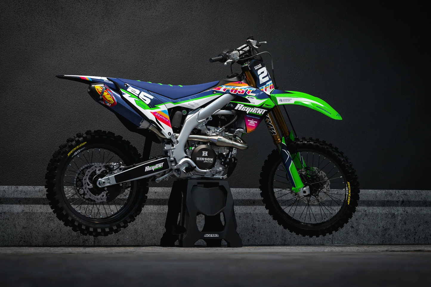 Kawasaki Fastaf Graphics Kit - KX65 KX85 KLX110 KX125 KX250 KX250F KX450F