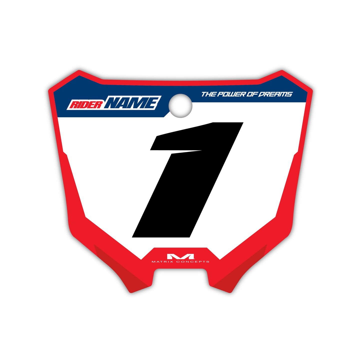Front Number Plate Graphics Kit - Fits Honda CRF250R, CRF450R, CRF450RX, CR125, CR250