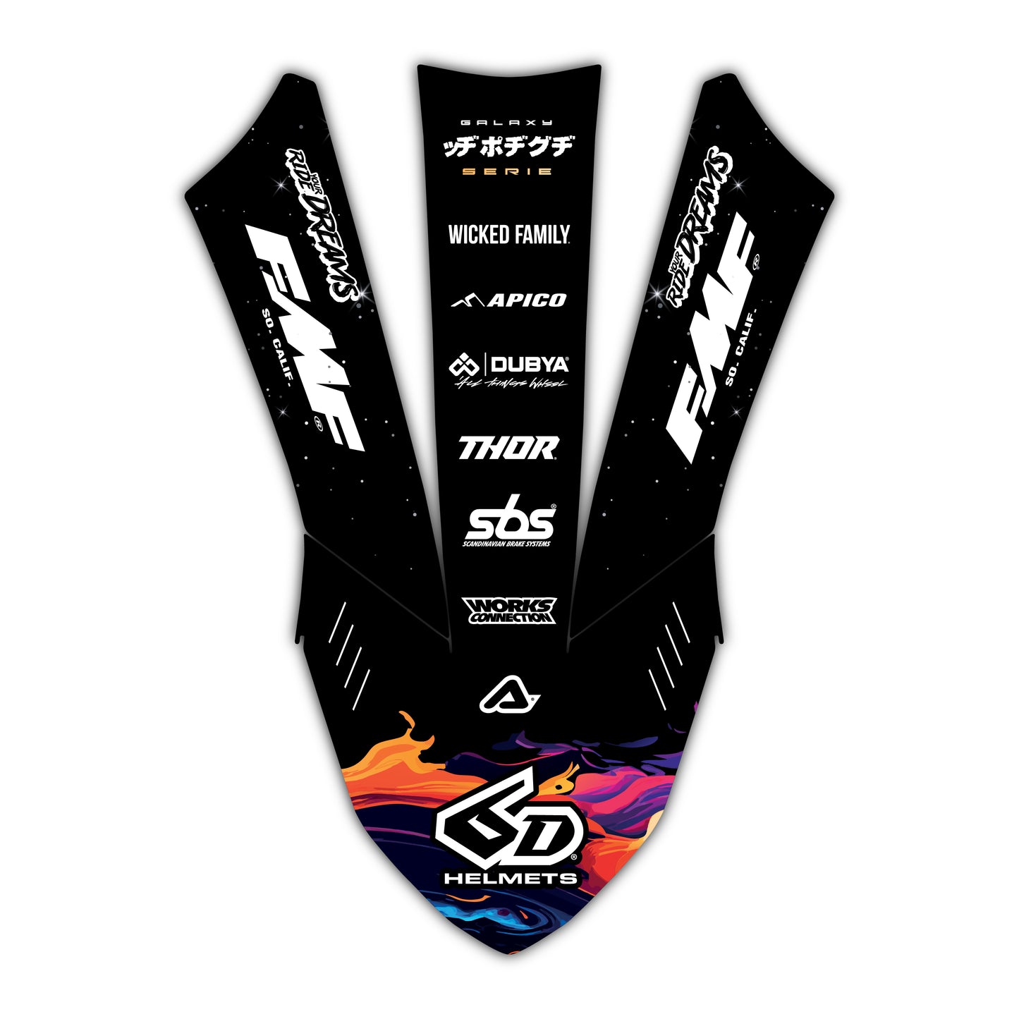 Front Fender Graphics Kit - Fits Yamaha YZ125, YZ250, YZ250F, YZ450F, WR250F, WR450F