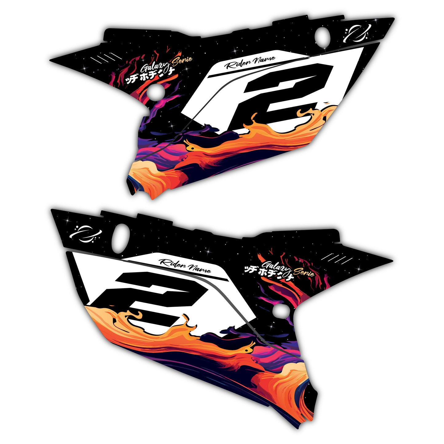Side Number Plate Graphics Kit - Fits Yamaha YZ125, YZ250, YZ250F, YZ450F, WR250F, WR450F
