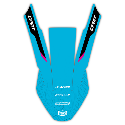 Upper Front Fender Mudguard Graphics Kit - Fits CF Moto 450 MT 2024-2025