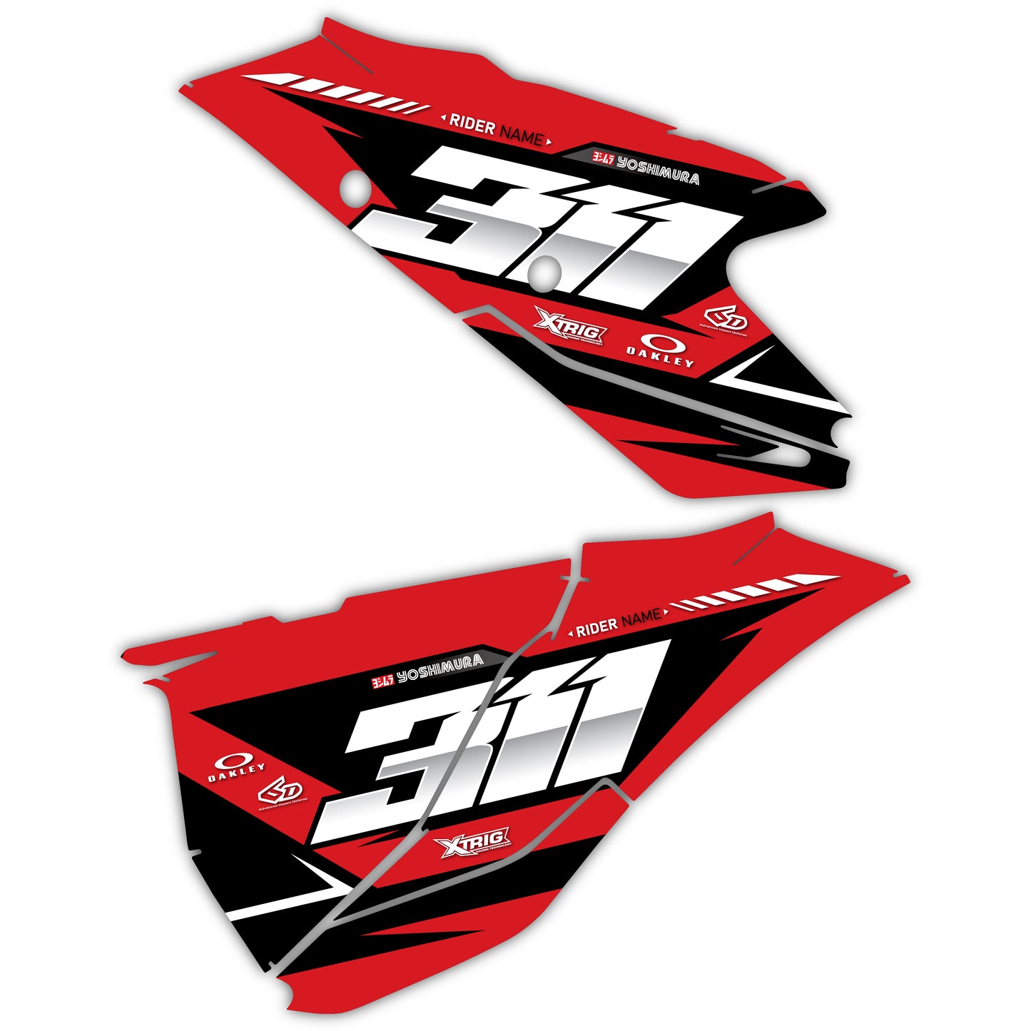 Side Number Plate Graphics Kit - Fits GasGas MC 85, MC 125, MC 250F, MC 450F, EX 250F, EX 300, EC 250, EC 300