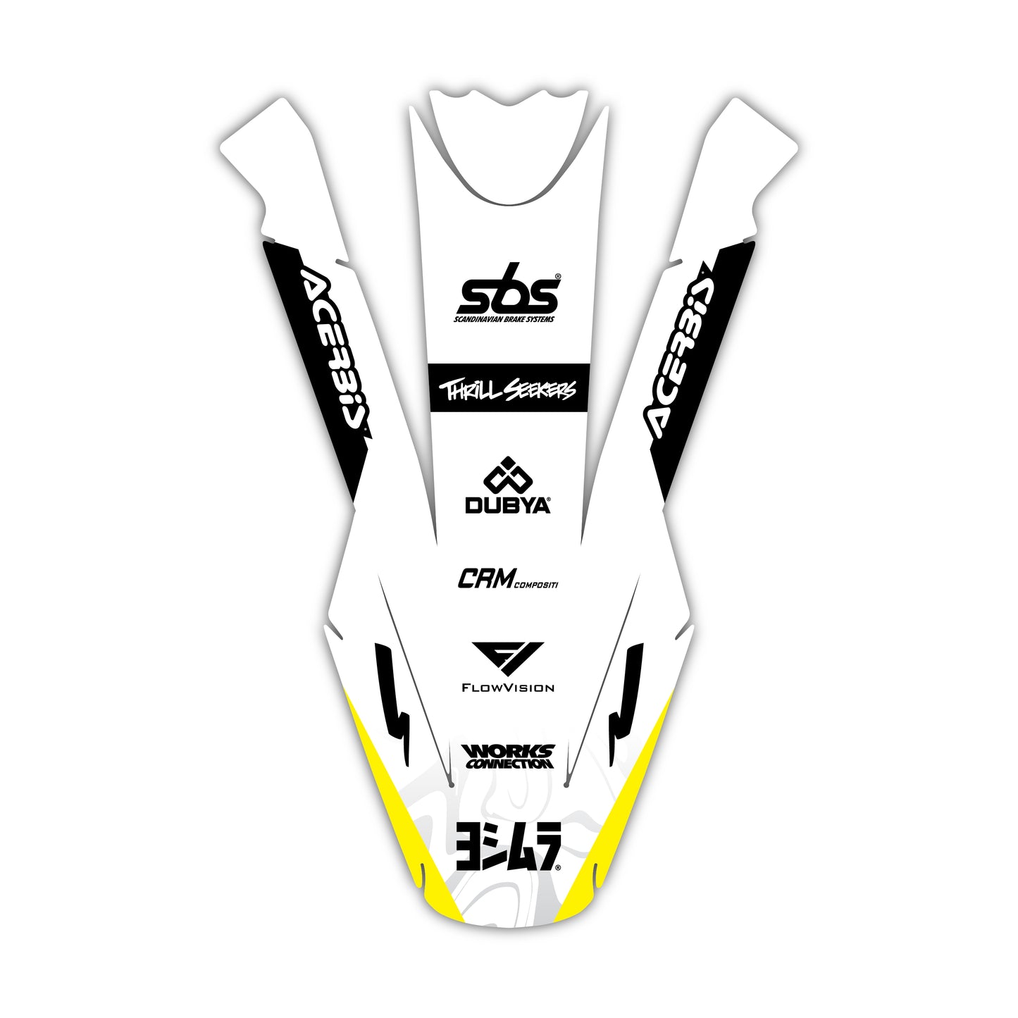 Front Fender Graphics Kit - Fits Husqvarna TC 85, TC 125, FC 250, FC 350, FC 450, TE 300, FE 250, FE 350, FE 501