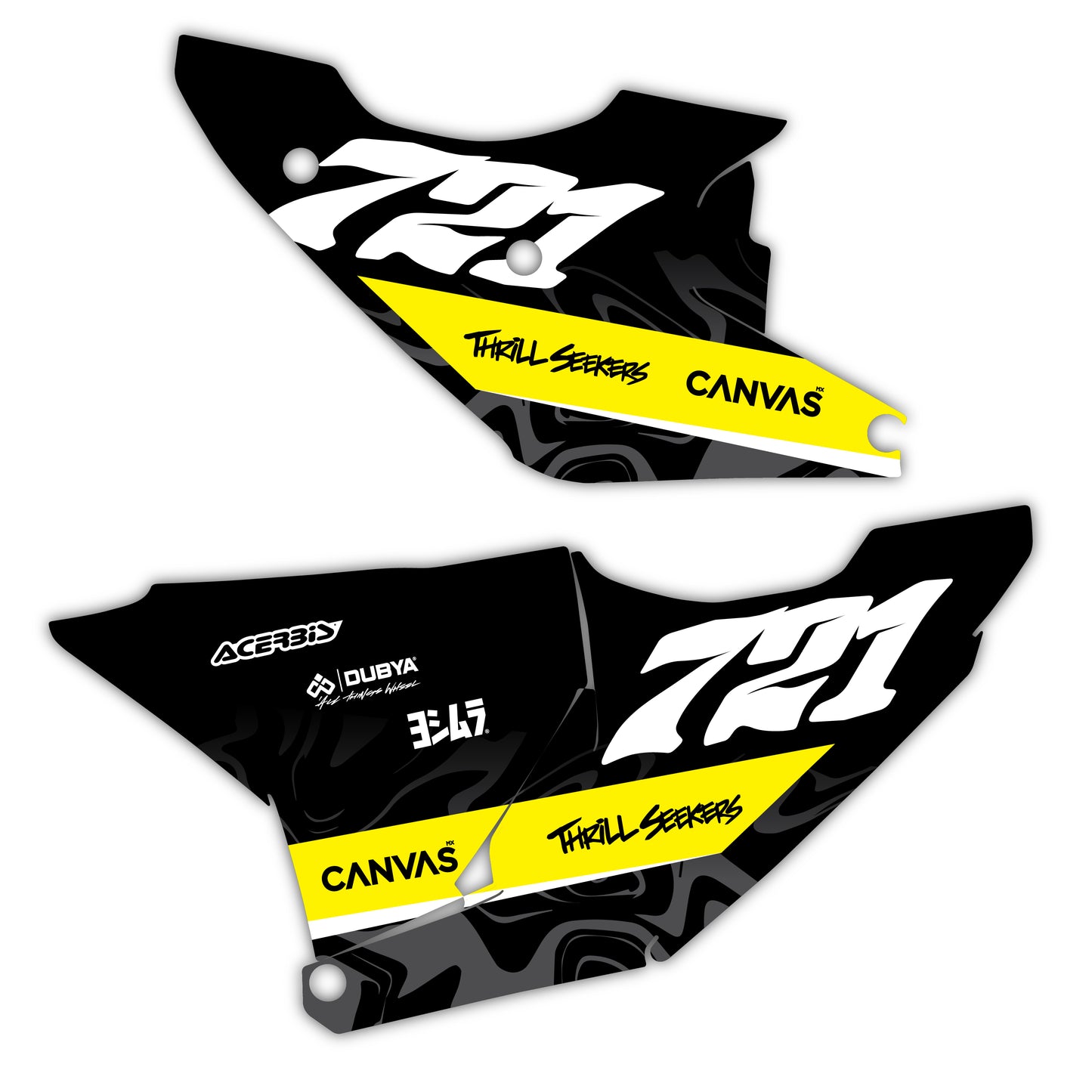 Side Number Plate Graphics Kit - Fits Husqvarna TC 85, TC 125, FC 250, FC 350, FC 450, TE 300, FE 250, FE 350, FE 501