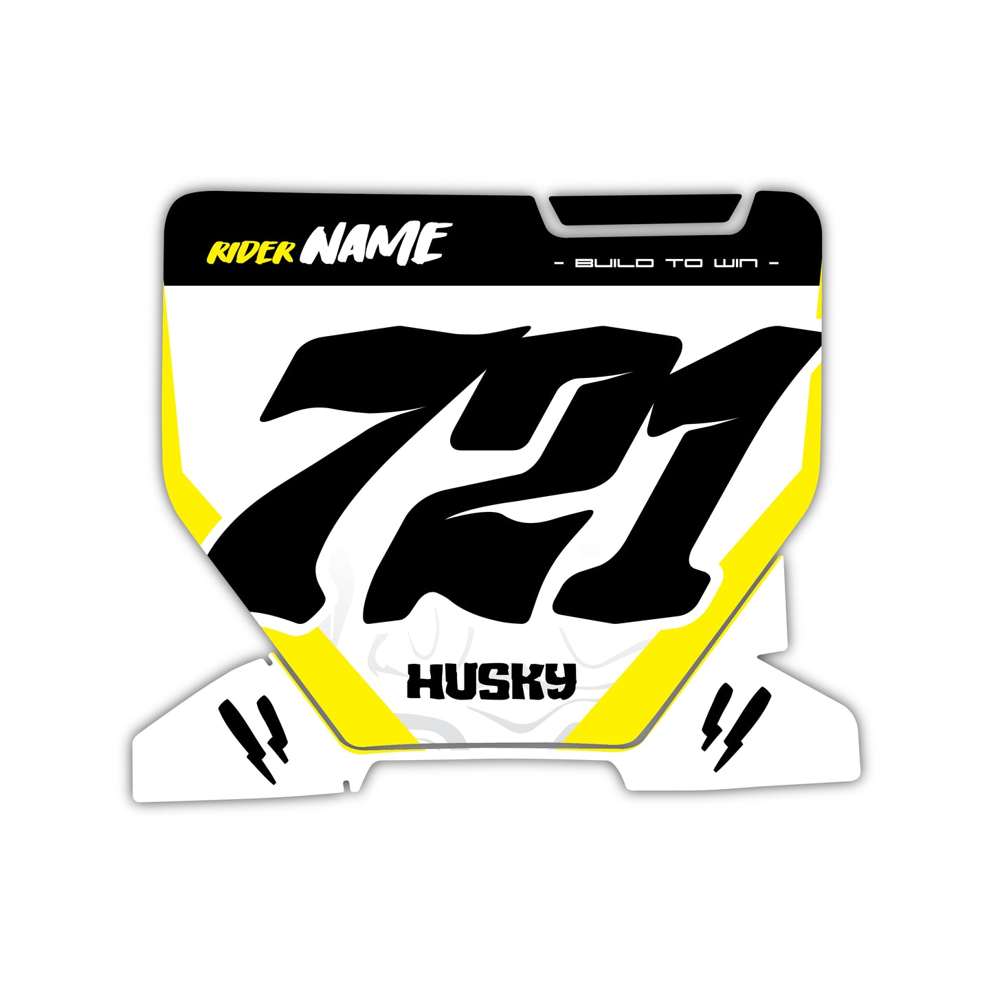 Front Number Plate Graphics Kit - Fits Husqvarna TC 85, TC 125, FC 250, FC 350, FC 450, TE 300, FE 250, FE 350, FE 501