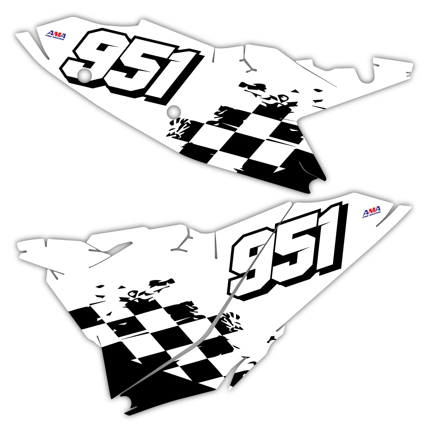 Side Number Plate Graphics Kit - Fits KTM SX50, SX65, SX85, 125 SX, 250 SX-F, 350 SX-F, 450 SX-F, 250 EXC-F, 300 EXC, 500 EXC-F