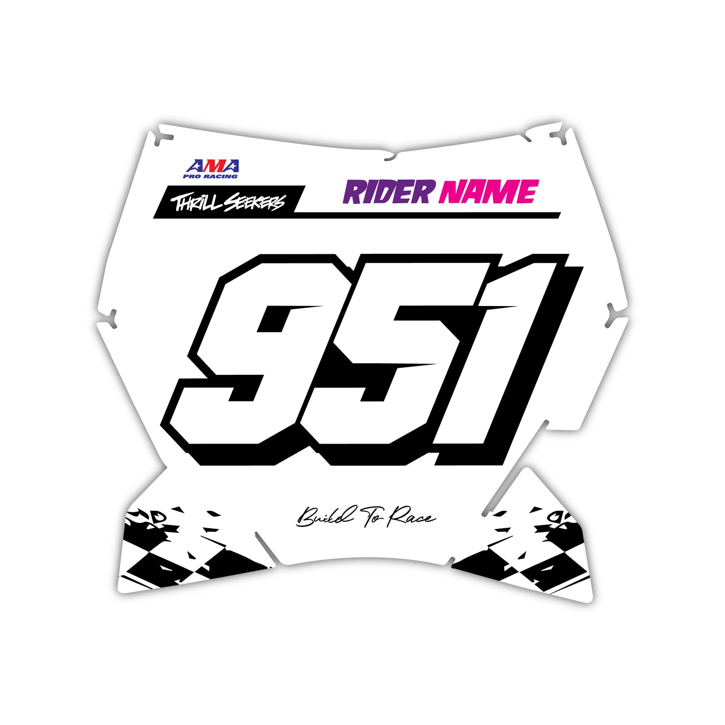 Front Number Plate Graphics Kit - Fits KTM SX50, SX65, SX85, 125 SX, 250 SX-F, 350 SX-F, 450 SX-F, 250 EXC-F, 300 EXC, 500 EXC-F