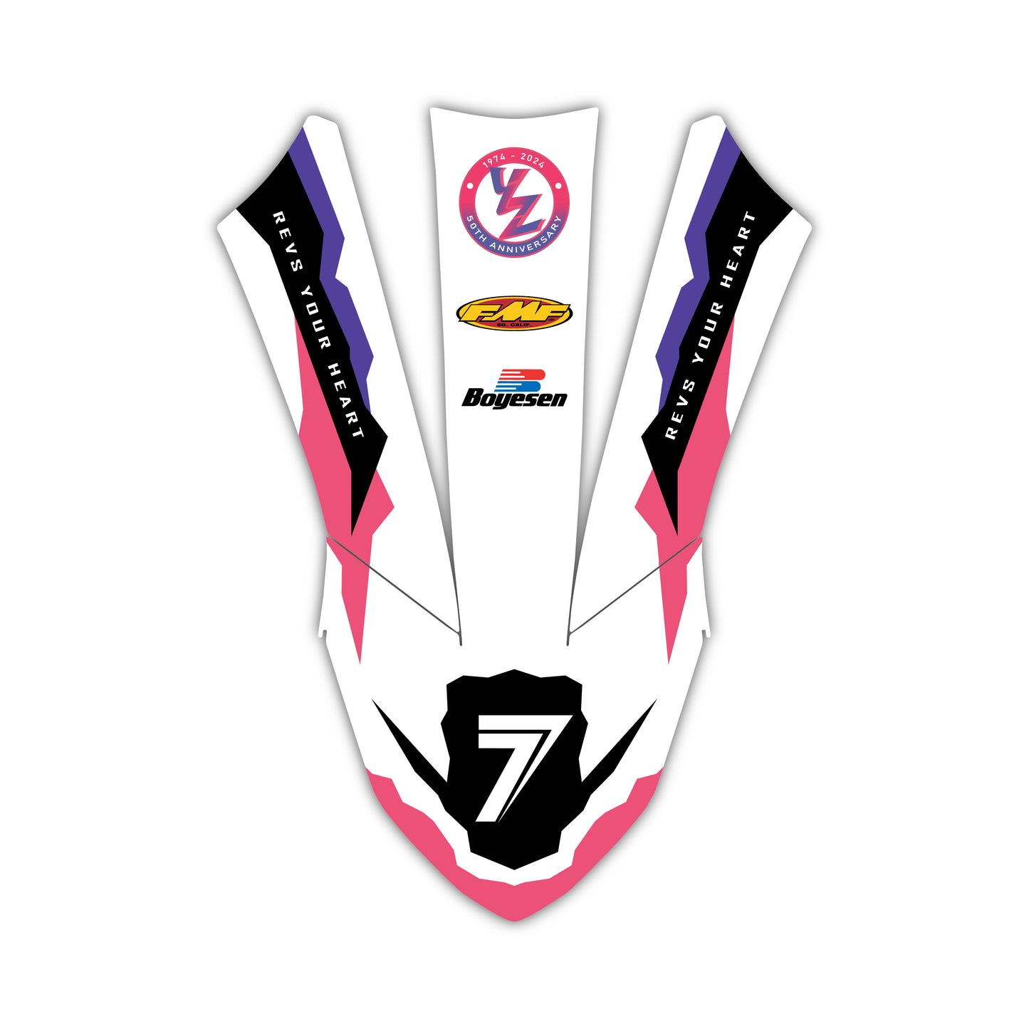 Front Fender Graphics Kit - Fits Yamaha YZ125, YZ250, YZ250F, YZ450F, WR250F, WR450F