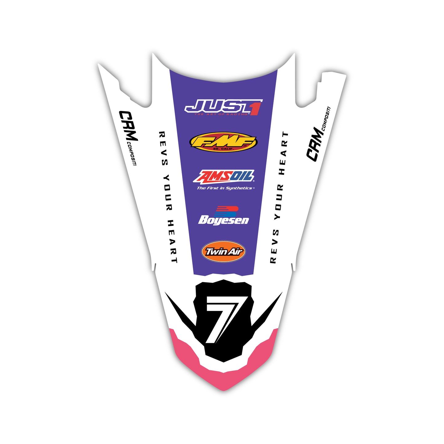 Rear Fender Graphics Kit - Fits Yamaha YZ125, YZ250, YZ250F, YZ450F, WR250F, WR450F