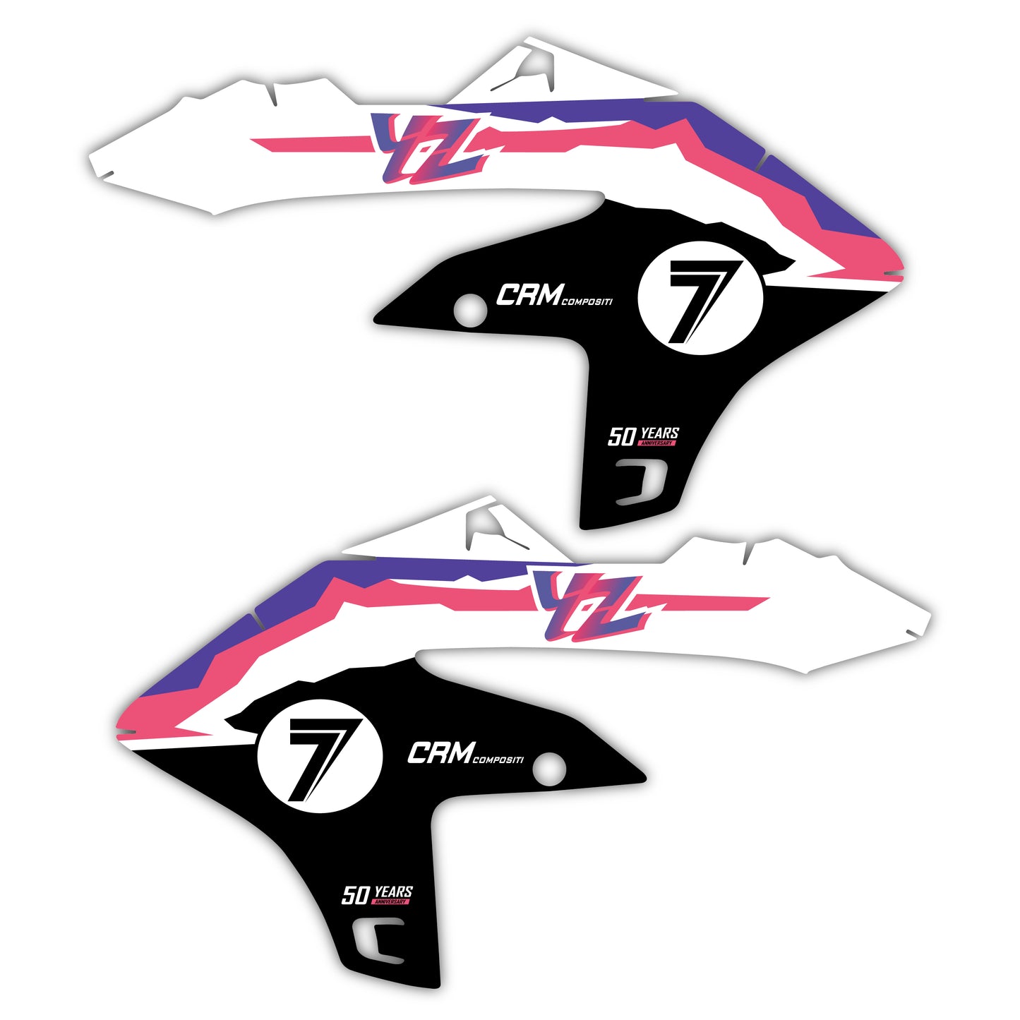 Radiator Shroud Graphics Kit - Fits Yamaha YZ125, YZ250, YZ250F, YZ450F, WR250F, WR450F