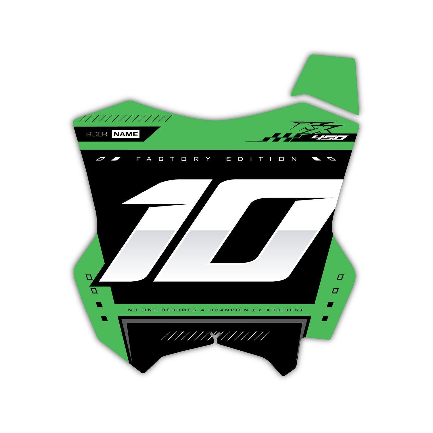 Front Number Plate Graphics Kit - Fits Kawasaki KX65, KX85, KX250, KX250F, KX450F, KX450X