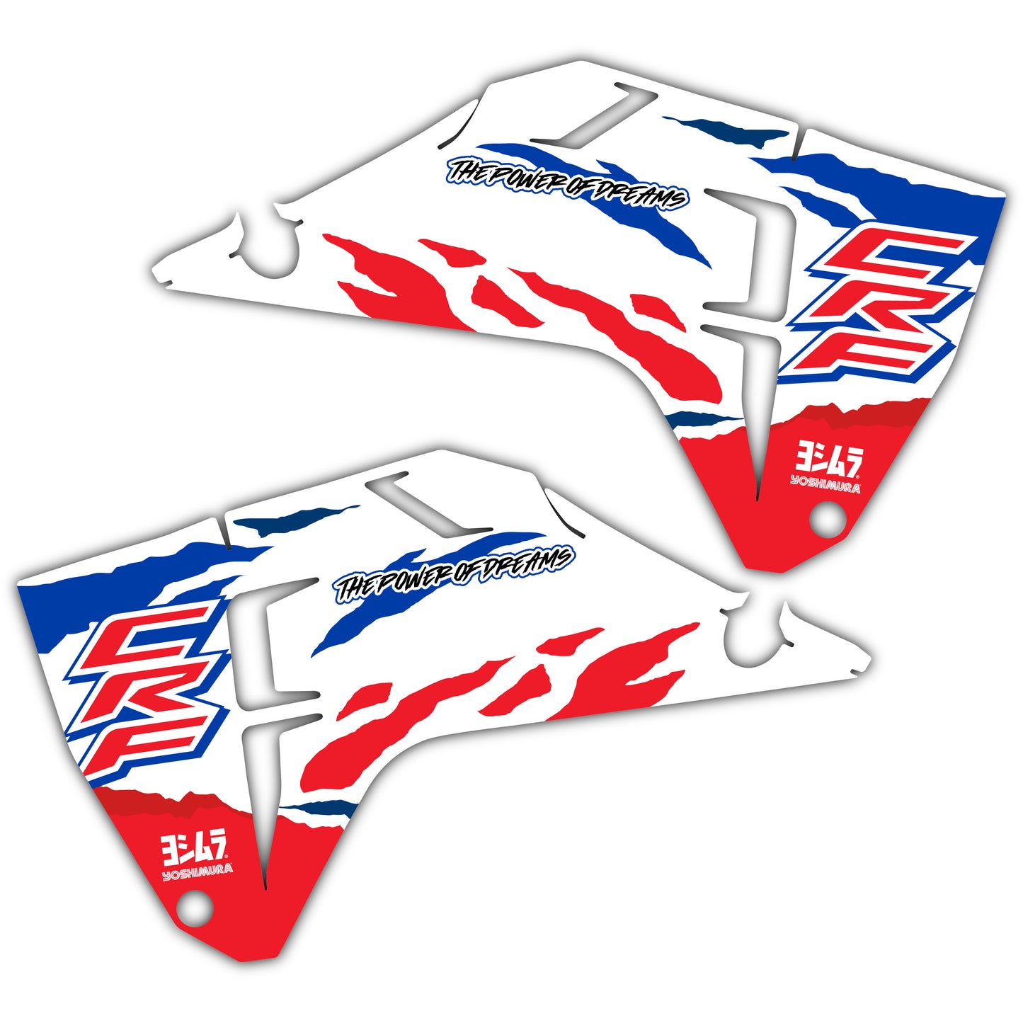 Radiator Shroud Graphics Kit - Fits Honda CRF250R, CRF450R, CRF450RX, CR125, CR250