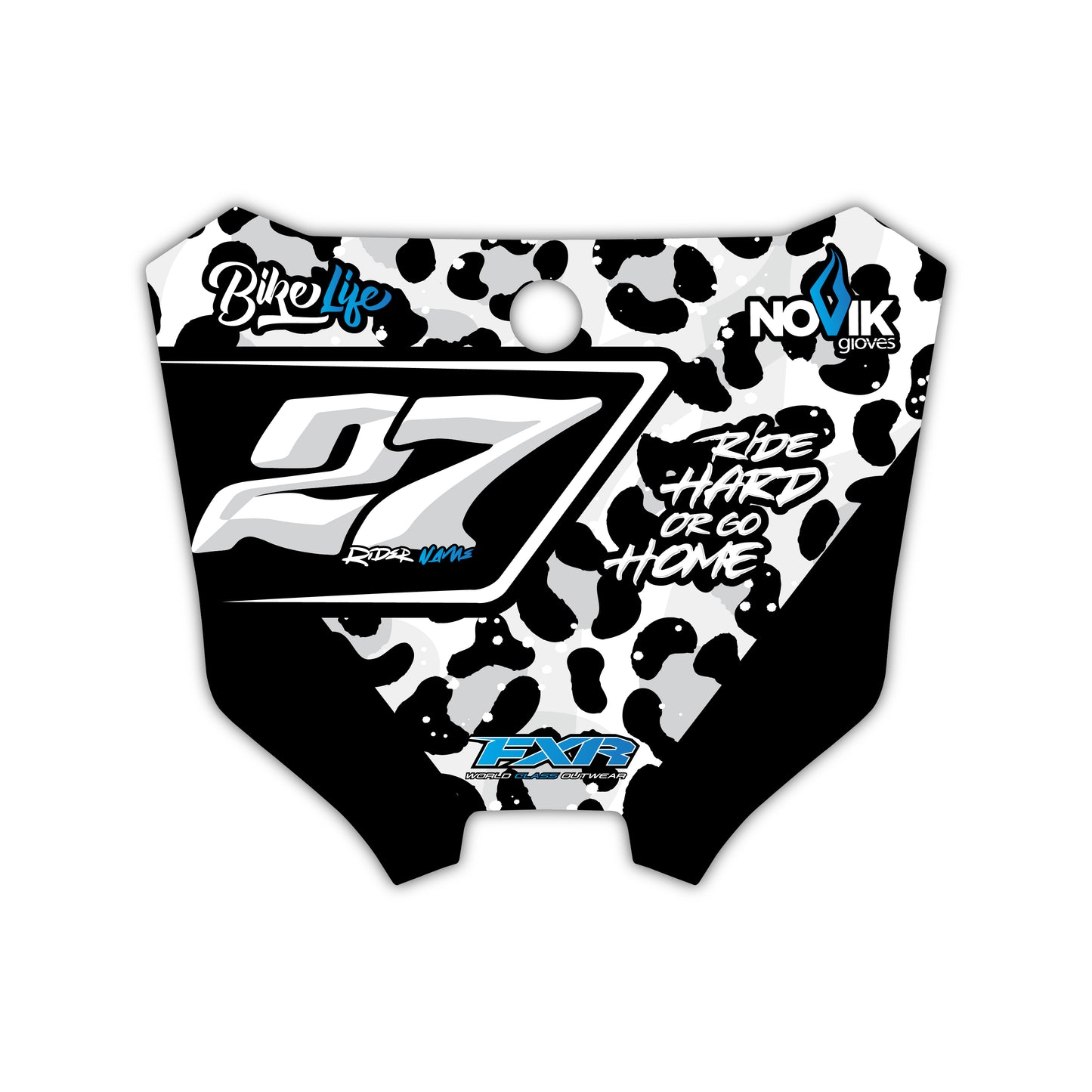 Front Number Plate Graphics Kit - Fits Honda CRF250R, CRF450R, CRF450RX, CR125, CR250