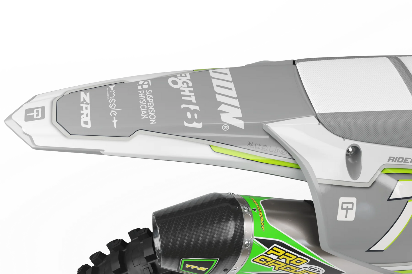 Kawasaki Cyborg Graphics Kit - KX65 KX85 KLX110 KX125 KX250 KX250F KX450F