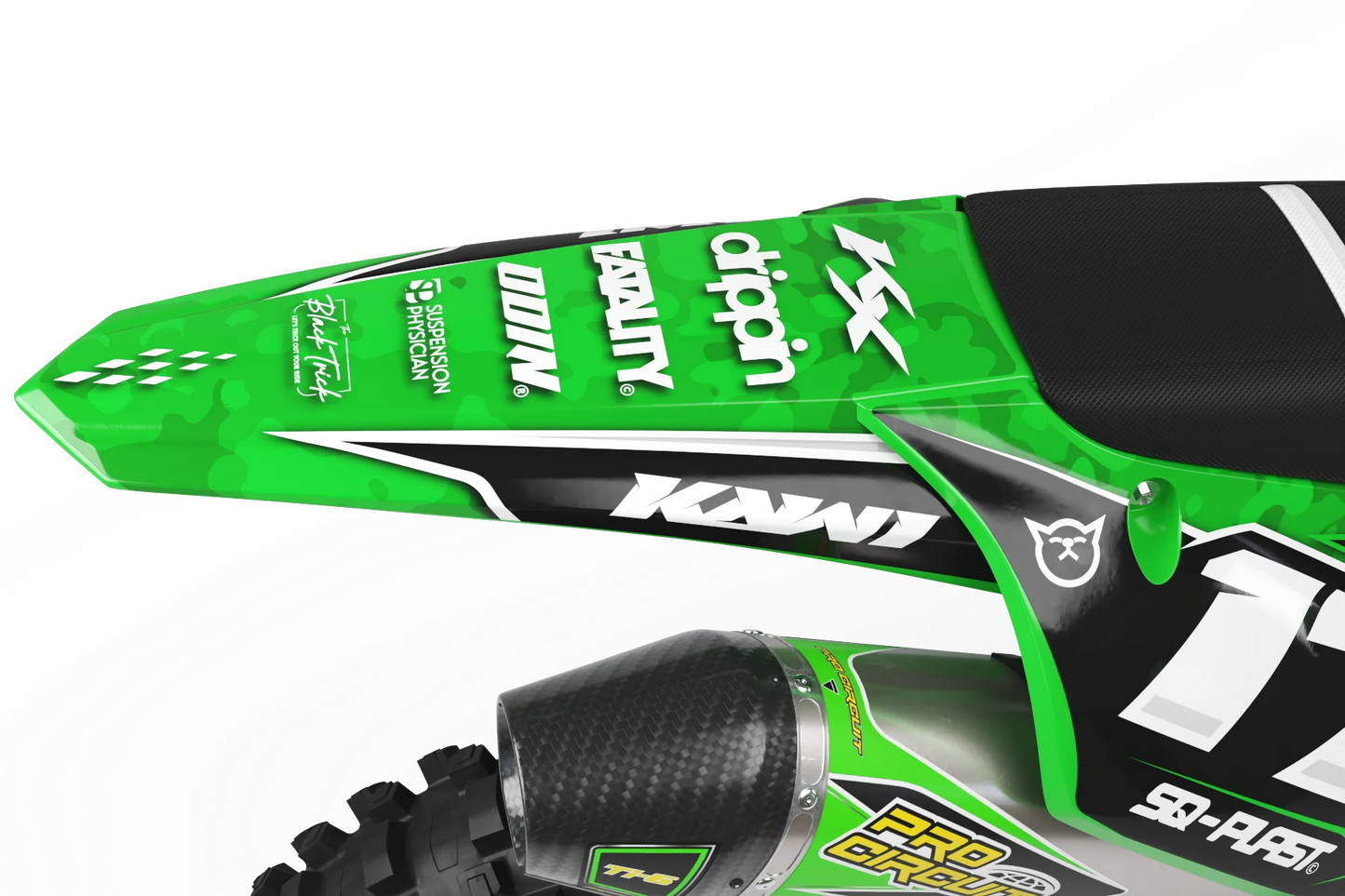 Kawasaki Warfare Graphics Kit - KX65 KX85 KLX110 KX125 KX250 KX250F KX450F