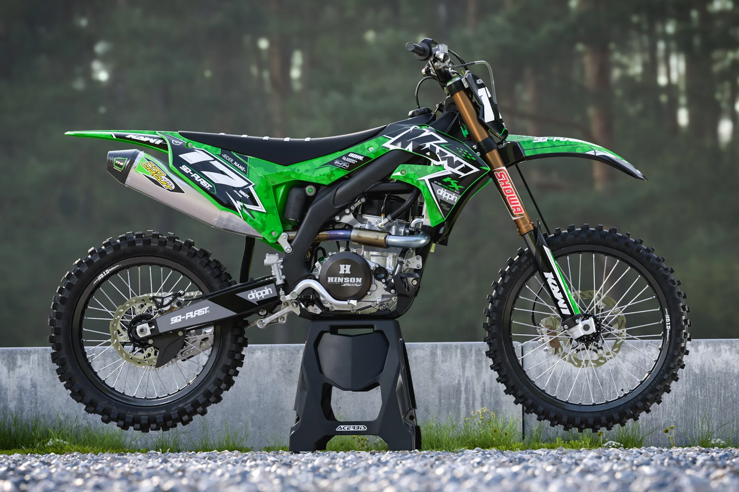 Kawasaki Warfare Graphics Kit - KX65 KX85 KLX110 KX125 KX250 KX250F KX450F